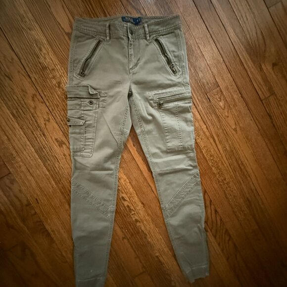 polo ralph lauren army  khaki 4 stretch cargo utlity blokecore preppy RRL pants - Picture 4 of 6